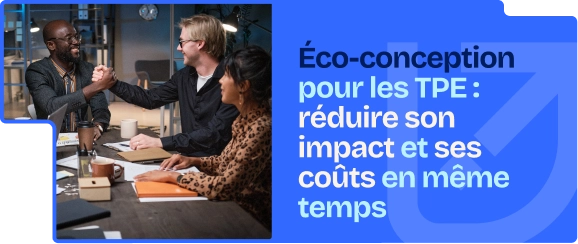 Trois professionnels échangent en réunion autour de l’éco-conception pour les TPE.